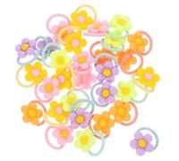 VINTORKY Lot de 30 Mini Élastiques à Cheveux pour Fille, Accessoires pour Cheveux de Petite Fille à Fleurs, Petits Élastiques pour Queue de Cheval, 3 Sets de 10 Pièces, pour Coiffures