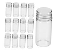 VINTORKY Lot de 30 Mini Flacons en Verre avec Couvercle : Flacons De Stockage De 10 ML pour Échantillons Liquides, Bricolage Et Décoration Intérieure - Petit Pot Transparent