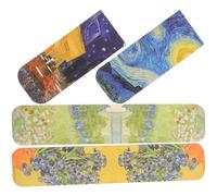 VINTORKY Lot de 4 Marque-pages Magnétiques Portables en Aimant Léger Motifs Uniques de Peintures Célèbres pour Décoration et Lecture des Étudiants et Adolescents