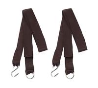 VINTORKY Lot de 4 Sangles de Hamac en Nylon Ultra Épaisses Noires avec 2 Crochets en S et 2 Anneaux en Alliage Ensemble de Sangles Suspendre pour Arbres pour Hamac Extérieur Camping et