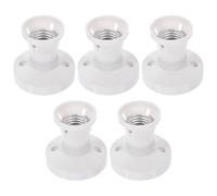 VINTORKY Lot de 5 Douilles E27 en Bakélite Blanche pour Lampe de Plafond, Adaptateur de Culot D'ampoule Facile à Installer, Usage Sûr, Cuisine et Bibliothèque