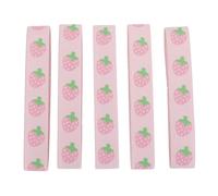 VINTORKY Lot de 5 élastiques pour carnets et journaux intimes - Fermetures élastiques extensibles à motif fraise pour agendas de poche A7/M5, carnets de voyage et organiseurs de scrapbooking