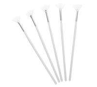 VINTORKY Lot de 5 Pinceaux Éventail pour Masque Facial, Fibres Synthétiques Douces Faites Main, Design Portable pour Maison et Voyage