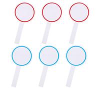 VINTORKY Lot de 6 Tableaux des Scores Effaçables à Main en Mousse Blanche, Pagaie Simple Polyvalente pour Présentation et Vote, Surface Lisse et Réutilisable