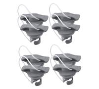 VINTORKY Lot de 8 Bouchons de Valve pour Bateaux gonflables - Couvercles de Valve Noirs avec Cordon - Pièce de Rechange pour dériveur, Sup, Kayak et Planche à pagaie (Sports Nautiques) - Gris