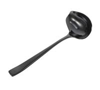 VINTORKY Louche à Sauce en Acier Inoxydable 304, Louche à Bec Verseur Noire, Cuillère Cuisine Polyvalente pour Sauces, Vinaigrettes et Desserts, Ustensile Cuisine Professionnel, 1 Pièce