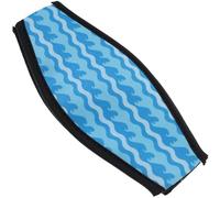 VINTORKY Manchon de Sangle de Plongée en Néoprène Double Couche, Protège-Cheveux et Sangles pour Masque de Snorkeling, Taille Grosse Grand Motif Ondulé, Accessoire Réutilisable pour Sports