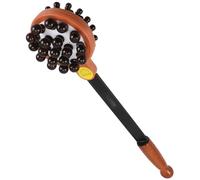 VINTORKY Marteau de Massage en Bois Dos Nuque, Masseur Manuel Double Face Perles en Bois pour Acupuncture, Portable et Polyvalent, Outil de Relaxation Dos, Usage Personnel