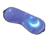 VINTORKY Masque de Sommeil en Soie Naturelle Imprimée Masque Compressif Chauffant et Rafraîchissant Ajustable Léger et Confortable Maison les Voyages Sommeil Réparateur