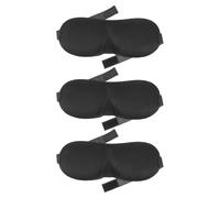 VINTORKY Masque de Sommeil Noir 3pcs en Éponge et Tissu Confortable pour Améliorer la Qualité du Sommeil, Style Moderne Sieste au Bureau