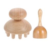 VINTORKY Masseur Multifonction en Bois Ergonomique Ventouses et Massage du Dos, Accessoire Facile à Tenir pour Relaxation et Bien-