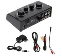 VINTORKY Mélangeur Karaoke Professionnel Entrées Micro avec Câbles Table de Mixage pour Micro pour PC Maison Bar Scène Compact et Ultra Faible Bruit