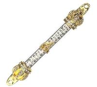 VINTORKY Mezouza en Métal Décorative Dorée Parchemin, pour Porte D'entrée Côté Droit, Ornement Religieux Fin et Délicat, Accessoire de Décoration Intérieure Maison Cuisine