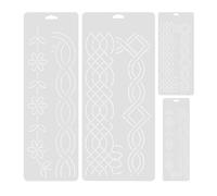 VINTORKY Modèles de Courtepointe en Plastique Blanc pour Broderie et Point de Croix, Pochoirs de Quilting pour Débutants et Experts, Facilitant la Couture et L'efficacité