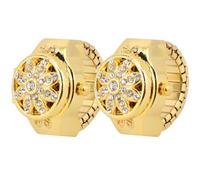 VINTORKY Montre à Bague Décorative Montre Numérique Élégante et Résistante Rouille en Alliage de Zinc Or, 2pcs Accessoire Chic pour Tenue Décontractée