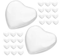 VINTORKY Nuancier de Couleurs d'Ongles en Verre Transparent 30 Pièces Forme Cœur, Accessoires pour Nail Art et Présentation de Vernis à Ongles