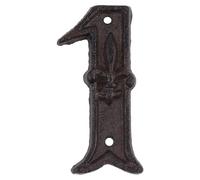 VINTORKY Numéro de Porte Facile à Retirer en Fonte Noire Design Rétro pour Distinguer Différentes Pièces et Installer sur Clôture