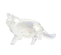 VINTORKY Ornement Chat en Cristal : Figurine de Chat Debout en Cristal - Presse-Papier décoratif représentant Un dodu, idéal pour décorer Une Table ou Un Salon.