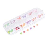 VINTORKY Ornement de Nail Art 3d en Acrylique Fleurs Roses Élégantes pour Décoration Ongles Diy, Boîte Unique Finition Raffinée et Charme Sophistiqué