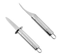 VINTORKY Ouvre-huîtres en Acier Inoxydable 2pcs Poignée Antidérapante Ergonomique et Construction Solide pour Homard et Crabe, Outil Unique pour Fruits de Mer