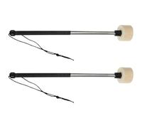 VINTORKY Paire de Mailloches pour Grosse Caisse en Acier Inoxydable Tête en Feutre, Accessoire de Percussion Robuste et Polyvalent pour Étudiants et Garçon et Filles