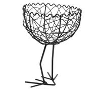 VINTORKY Panier de fruits tissés en fer corbeille de fruits panier à fruits Corbeille à œufs porte-fruits grille paniers de rangement bac à fruits corbeille à fruits en métal le fer Black