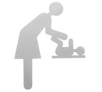 VINTORKY Panneau de table à langer en Acier Inoxydable Argent pour Établissements Publics Usage Restaurants et Crèche Signalétique Murale Fonction Installation Facile