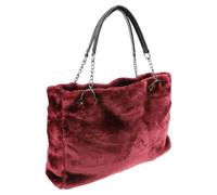 VINTORKY Paquet à Main Élégant en Peluche et Polyester pour Femme, Grosse Capacité, Style Féminin, pour Étudier ou Camper, Paquet Cabas Rouge Confortable