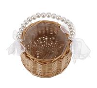 VINTORKY Paquet Cabas en Osier Tressé Artisanale pour Femme, Léger et Polyvalent, Forme Panier, Plage Vacances