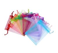 VINTORKY Paquet Organza 100 Pièces 3X4 CM Légers pour Pochon Dragées Mariage et Emballage Bijoux Couleur Aléatoire