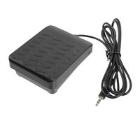 VINTORKY Pédale de Sustain pour Piano Électrique 3.5mm en Métal Noir, Pédale D'amortisseur Compatible Clavier, Accessoire Professionnel Antidérapant pour Instruments Numériques