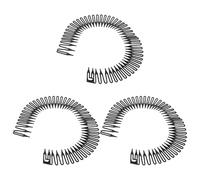 VINTORKY Peigne à Cheveux Élastique Noir en Plastique Circulaire Doux pour Organiser les Cheveux, Facile et Pratique, pour Créer des Chignons Tresses