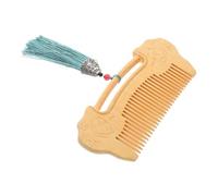 VINTORKY Peigne Bois De Boxwood Fait Main Avec Gravure De Motif Ruyi Peigne à Barbe Et Chevelu Pour Hommes Accessoire De Toilettage Élégant