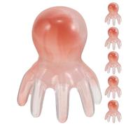 VINTORKY Peigne de Massage du Cuir Chevelu en Résine Forme Pieuvre 6pcs, Outil de Relaxation Profonde pour Fatigue, pour Études et Réunions Familiales