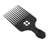 VINTORKY Peigne Démêlant en Plastique Noir pour Cheveux Bouclés et Fins, Adapté aux Coiffures Afro, Outil Texturisant pour Usage Bureau Salle de Bain
