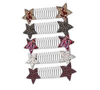 VINTORKY Peigne Latéral Étoile en Plastique 5pcs, Accessoires Cheveux Confortables Traces, pour Coiffure Invisible et Maintien des Franges