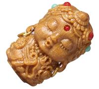 VINTORKY Pendentif Porte-clés en Bois Sculpté Figurine de Tara Verte Décorative Multifonction pour DIY et Création D'objets Artisanaux Style Rétro