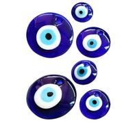 VINTORKY Pendentifs Œil Maléfique et Noël 6 Pièces en Verre Bleu pour Fabrication de Bijoux DIY, Breloques Légères et Mode Adaptées pour Mariage