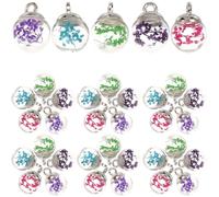 VINTORKY Perles de Verre Pratique pour pour 100 Pièces Bracelet de Boule de Verre de 14mm DIY Créations de Breloques et Porte-clés