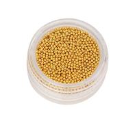 VINTORKY Perles pour Nail Art en Acier Inoxydable Doré Boîte Plastique, Décorations Élégantes pour Ongles, Accessoires Création de Bijoux Manucure