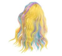 VINTORKY Perruque Colorée Ondulée Arc-ciel Pour Cosplay Et Cheveux Synthétiques Mi- Style Fashion