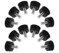 VINTORKY Pieds de Nivellement Réglables à Vis M5 X 18 MM 20 Pièces Base Plastique Noire pour Meubles et Tables Adaptés aux Environnements de Bureaux et Hôtels