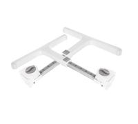 VINTORKY Pieds de Table Pliants Réglables pour Petit Bureau, Usage Lit | Métal et Plastique, Blanc au Style Simple, Support Stable sur Sol ou Tapis, pour Étudiants et Télétravail