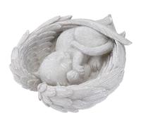 VINTORKY Pierre Commémorative Chat Ange en Résine pour Jardin, 1 Pièce | Sculpture Réaliste, Ailes D’ange, Usage Pelouse et Extérieur, Souvenir pour Animal Disparu