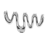 VINTORKY Pince Métallique Blanche Extra Large pour Cheveux Fins et Raides, Pince Griffe Wave, Adolescents et Femmes, Accessoire Coiffure Sport et Quotidien