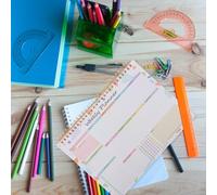 VINTORKY Planificateur Hebdomadaire Non Daté Reliure Spirale, Agenda de Vie B5, Carnet de Notes pour Planification Hebdomadaire et Suivi des Activités Professionnelles