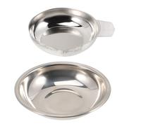 VINTORKY Plateaux 2 Pièces pour Balance Électronique en Acier Inoxydable Bords Arrondis, Surface Lisse, Adaptés la Pesée de Pierres Précieuses et Petits Objets