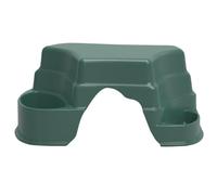 VINTORKY Plateforme Tortue en Plastique avec Deux Bols pour Alimentation, Grotte Multifonctionnelle pour Repos et Cachette des Tortues et Crabes Hermites