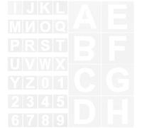 VINTORKY Pochoirs de Lettres Multifonctions Réutilisables en Plastique PET Solide pour Projets DIY Artistiques, Décoration Murale et Peinture, pour Loisirs Créatifs et Fêtes