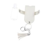 VINTORKY Porte-clés Porte-bouteille Housse Blanche 30ml Étanche Portable Pour Parfum Et Lotion Usage Extérieur Intérieur Couvercle